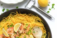 Buttery Garlic Shrimp with Sun-Kissed Squash Ribbons