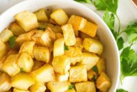 Golden Air Fried Cubes Vegan Gluten Free