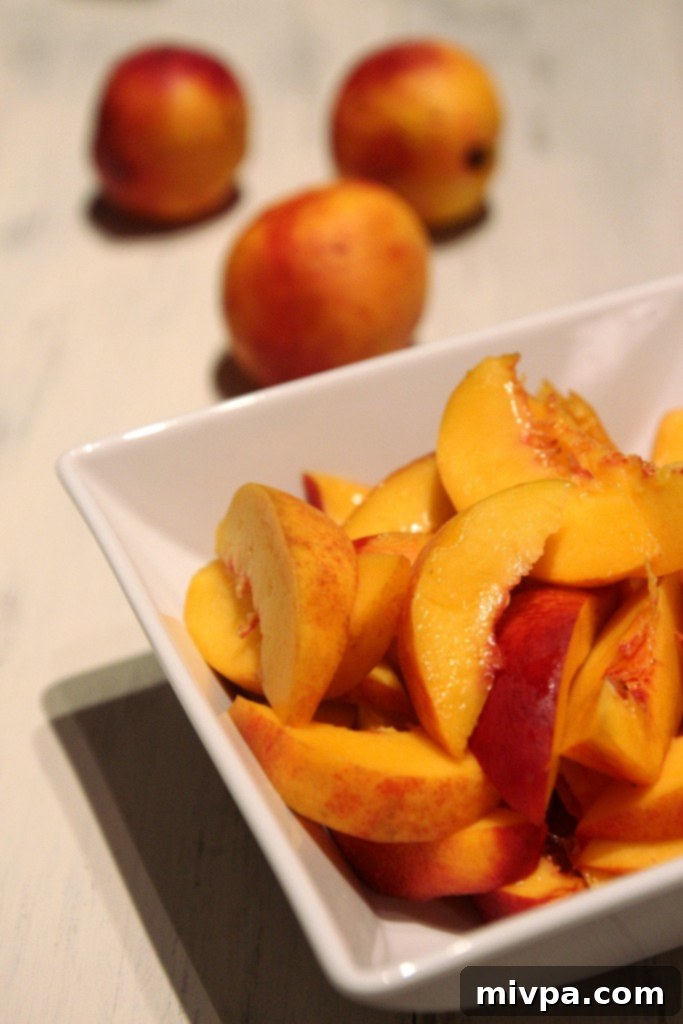 Final Touches: Drizzling Honey on Honey Peach Ricotta Tart