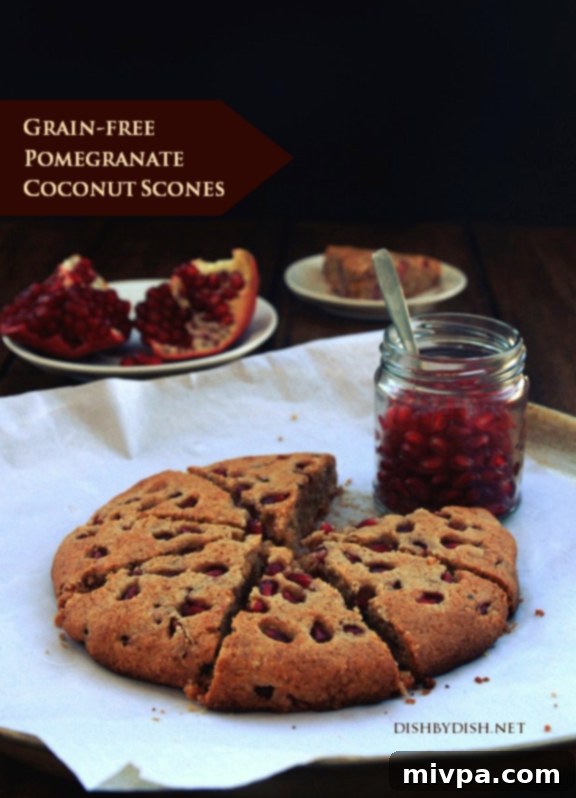 Grain-free Pomegranate Coconut Scones
