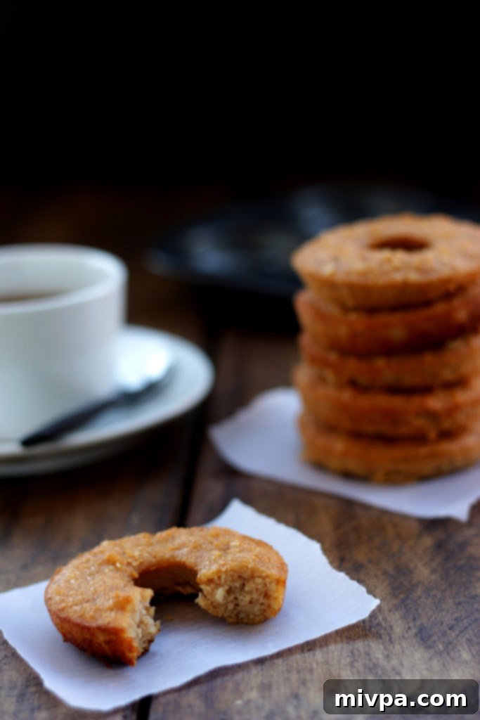 Plated Grain-free Apple Cider Vinegar Doughnuts, ready to be enjoyed