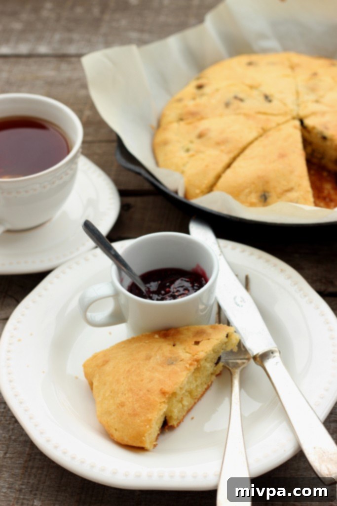 A close-up of Gluten-free Raisin Scones, showcasing their texture