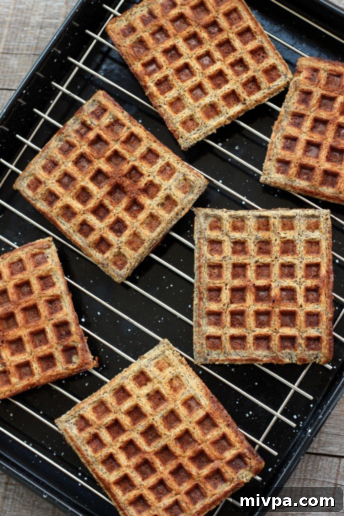 5-Ingredient Banana Flaxseed Waffles