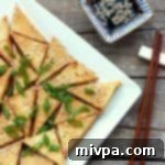 Delicious Pan-fried Tofu with Sriracha Soy Sauce - A Quick & Easy Asian Recipe