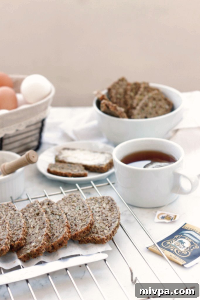 Grain-free Multi-Seed Bread - Topped with Sesame Seeds