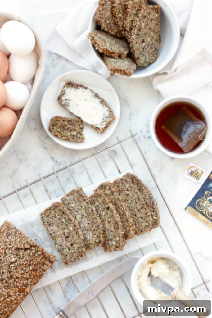 Grain-free Multi-Seed Bread - Loaf in Pan