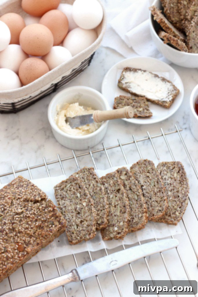 Grain-free Multi-Seed Bread - Sliced