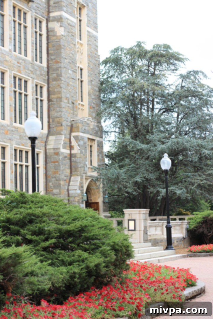 Beautiful architecture of Georgetown University campus