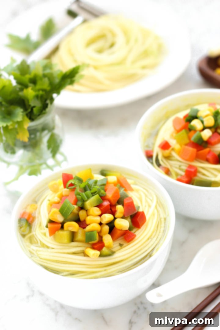 Healthy Vegetable Zucchini Noodle Soup
