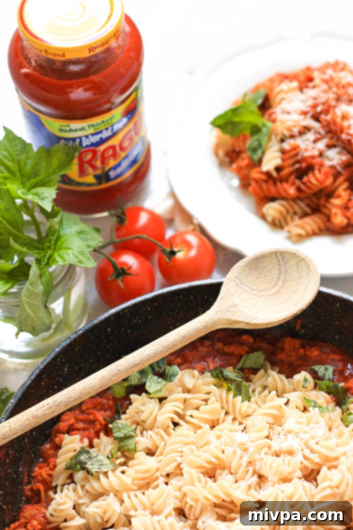 Ground Turkey Bolognese (Gluten-Free, Dairy-Free) Turkey Bolognese with Gluten-free Fusilli Pasta