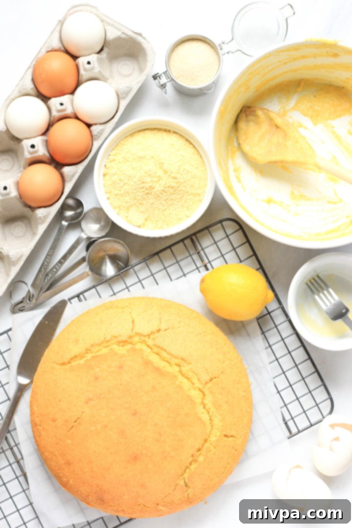 Gluten-free Lemon Cornmeal Cake