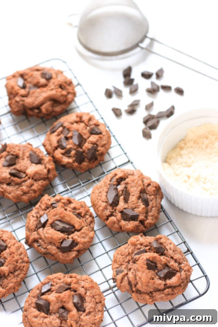 Grain-free Double Chocolate Almond Coconut Cookies