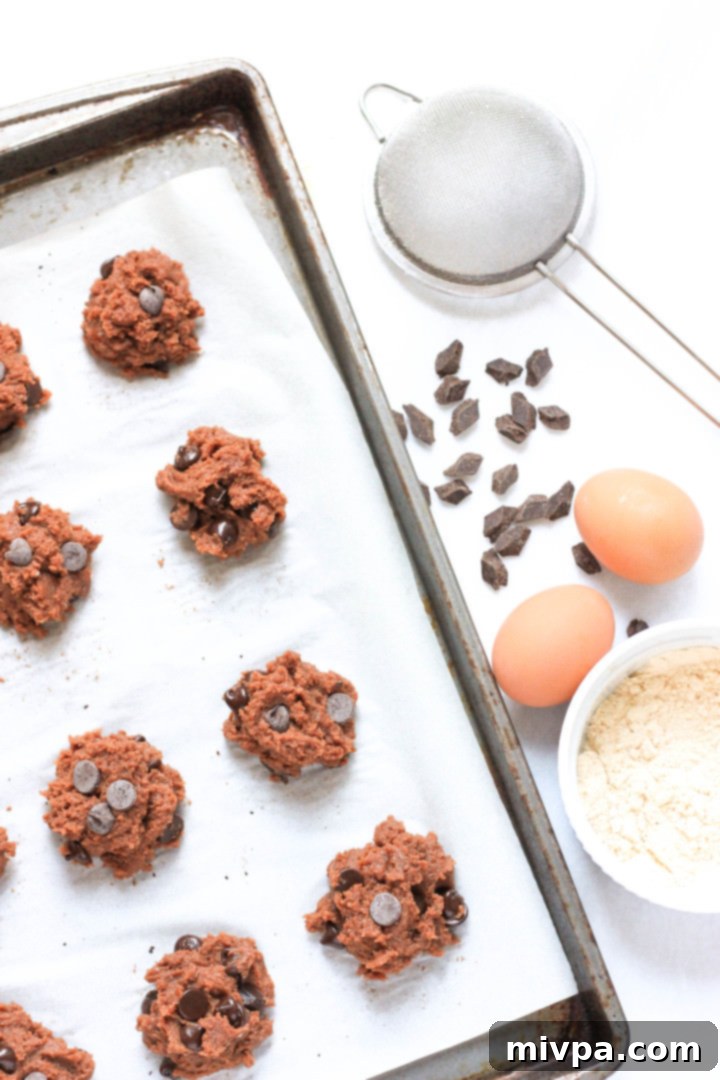 Grain-free Double Chocolate Almond Coconut Cookies