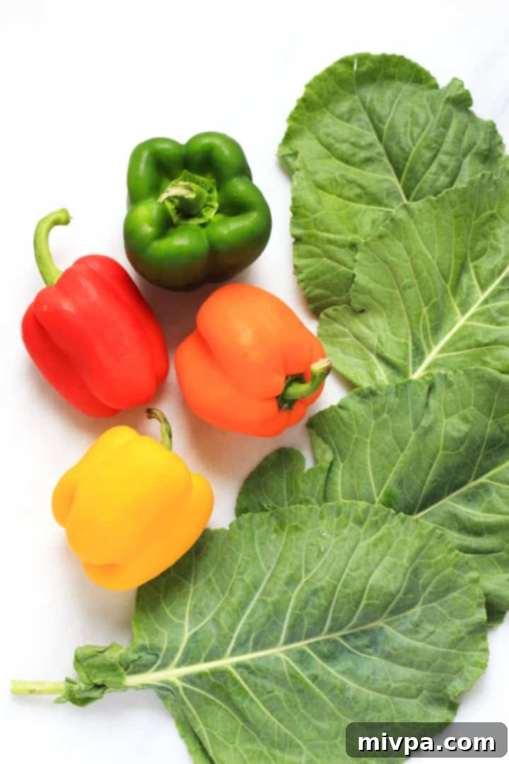 Rainbow Veggie Collard Wraps