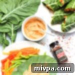 Rainbow Garden Collard Wraps 8 Rainbow Veggie Collard Wraps - A colorful and healthy lunch idea
