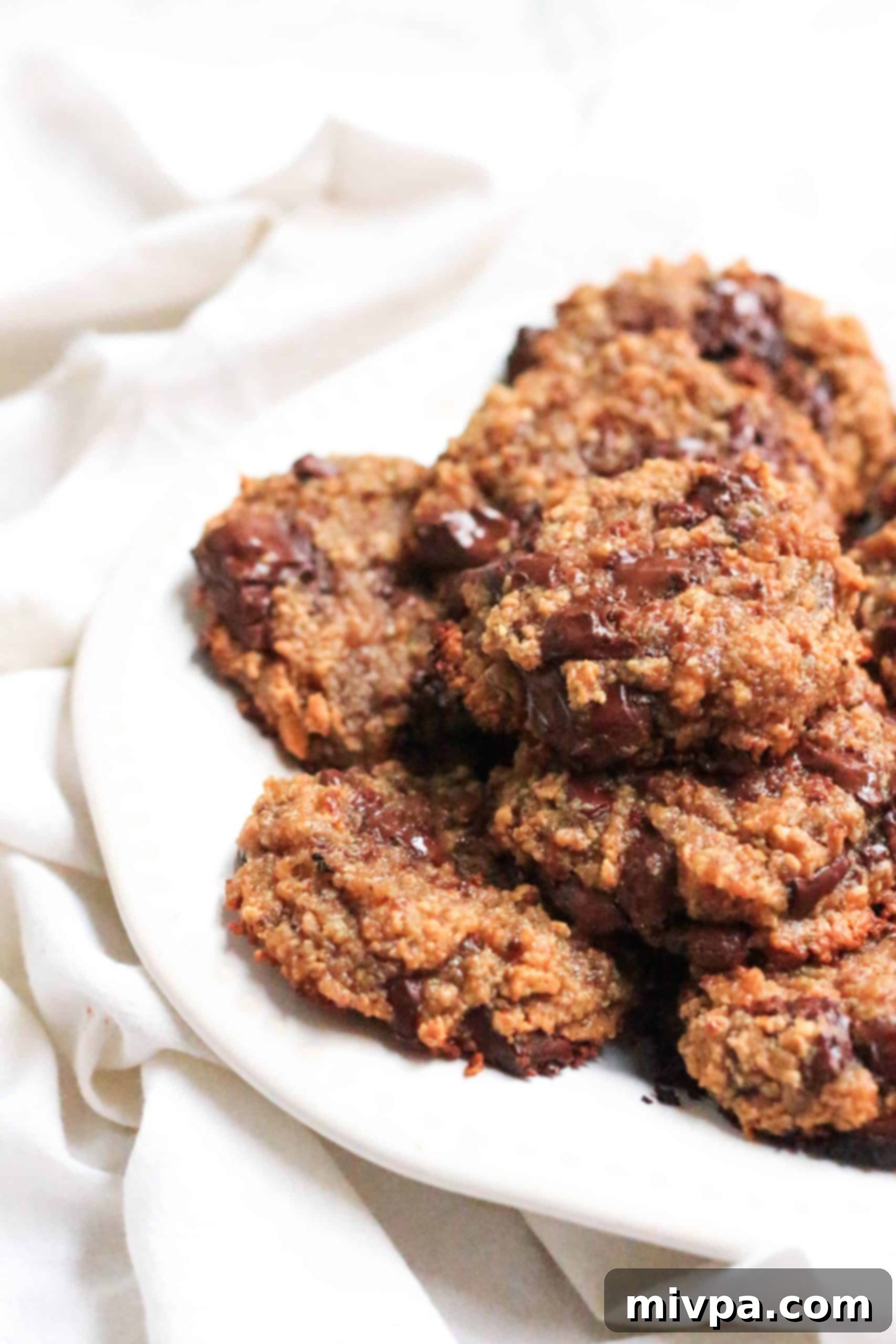 Gluten-Free Cashew Butter Cookies (Vegan) A plate full of vegan cashew butter cookies.