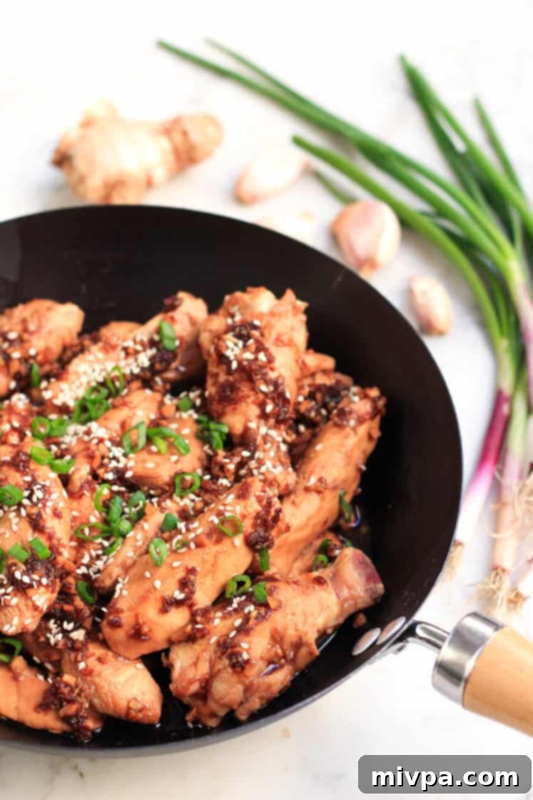 Delicious Gluten-free Teriyaki Chicken with garnish