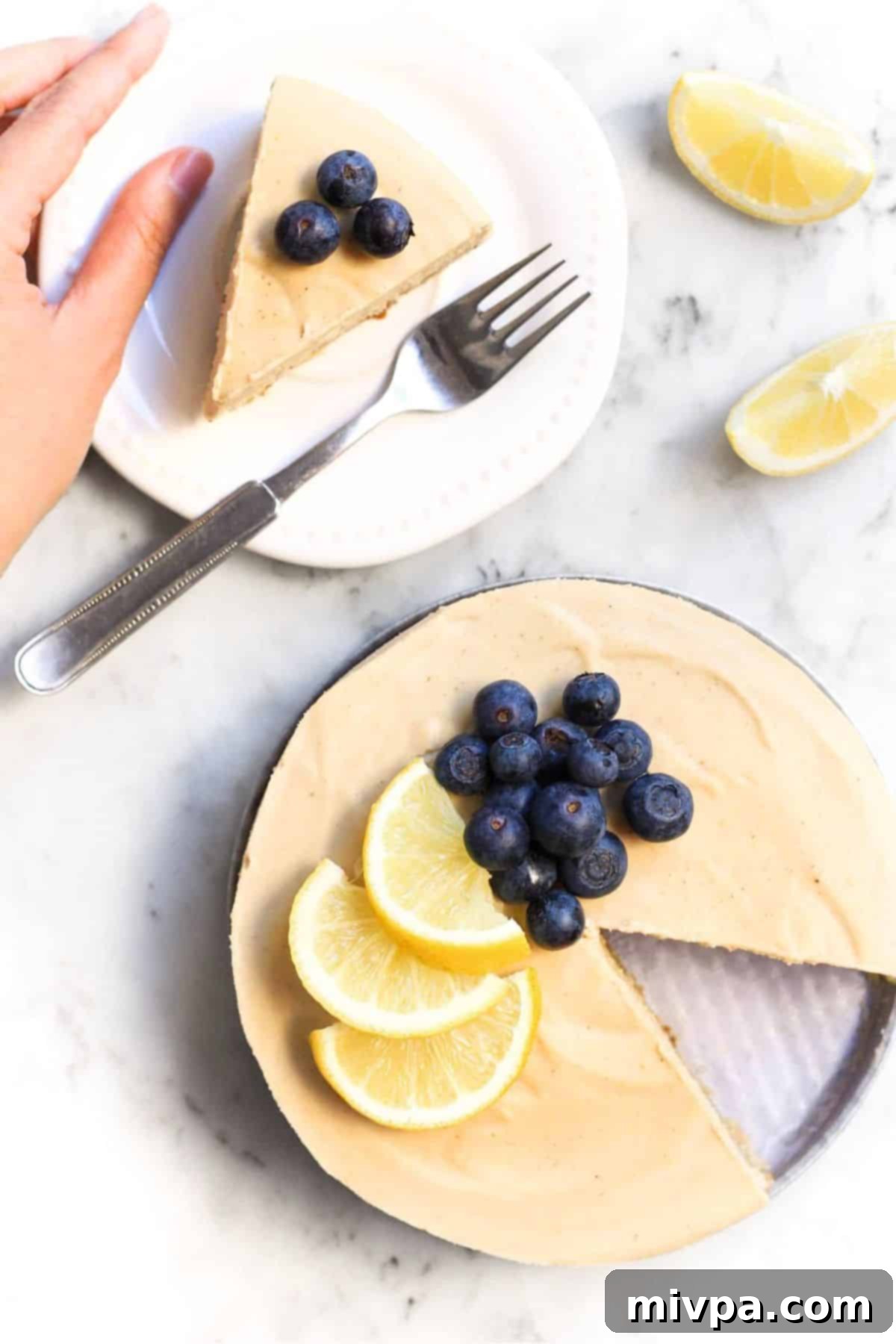 Vegan Lemon Cheesecake (Gluten-Free, No-Bake) img 16474 2 1