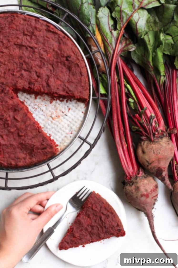 Fudgy Chocolate Beetroot Cake (Gluten-free, Vegan)
