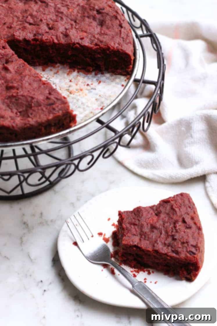 Fudgy Chocolate Beetroot Cake (Gluten-free, Vegan)