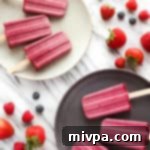 Mixed Berry Coconut Yogurt Popsicles (Dairy-Free, Gluten-Free)