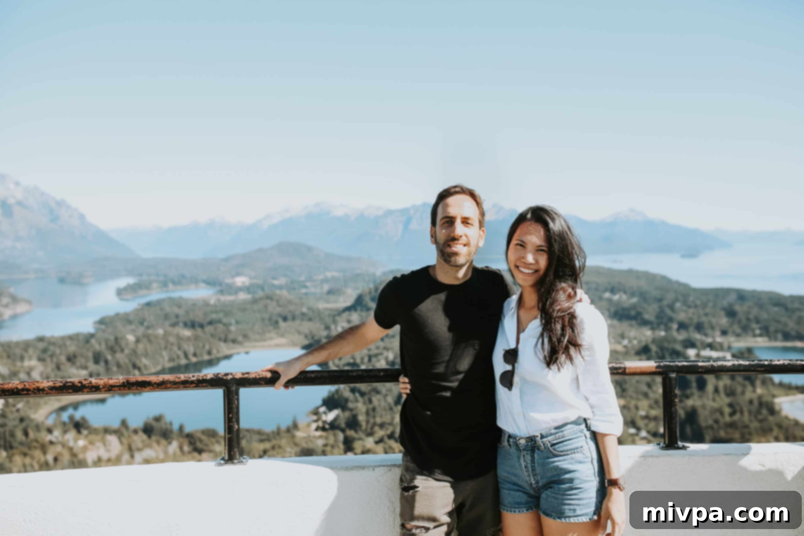 Scenic view of Nahuel Huapi Lake from Villa La Angostura