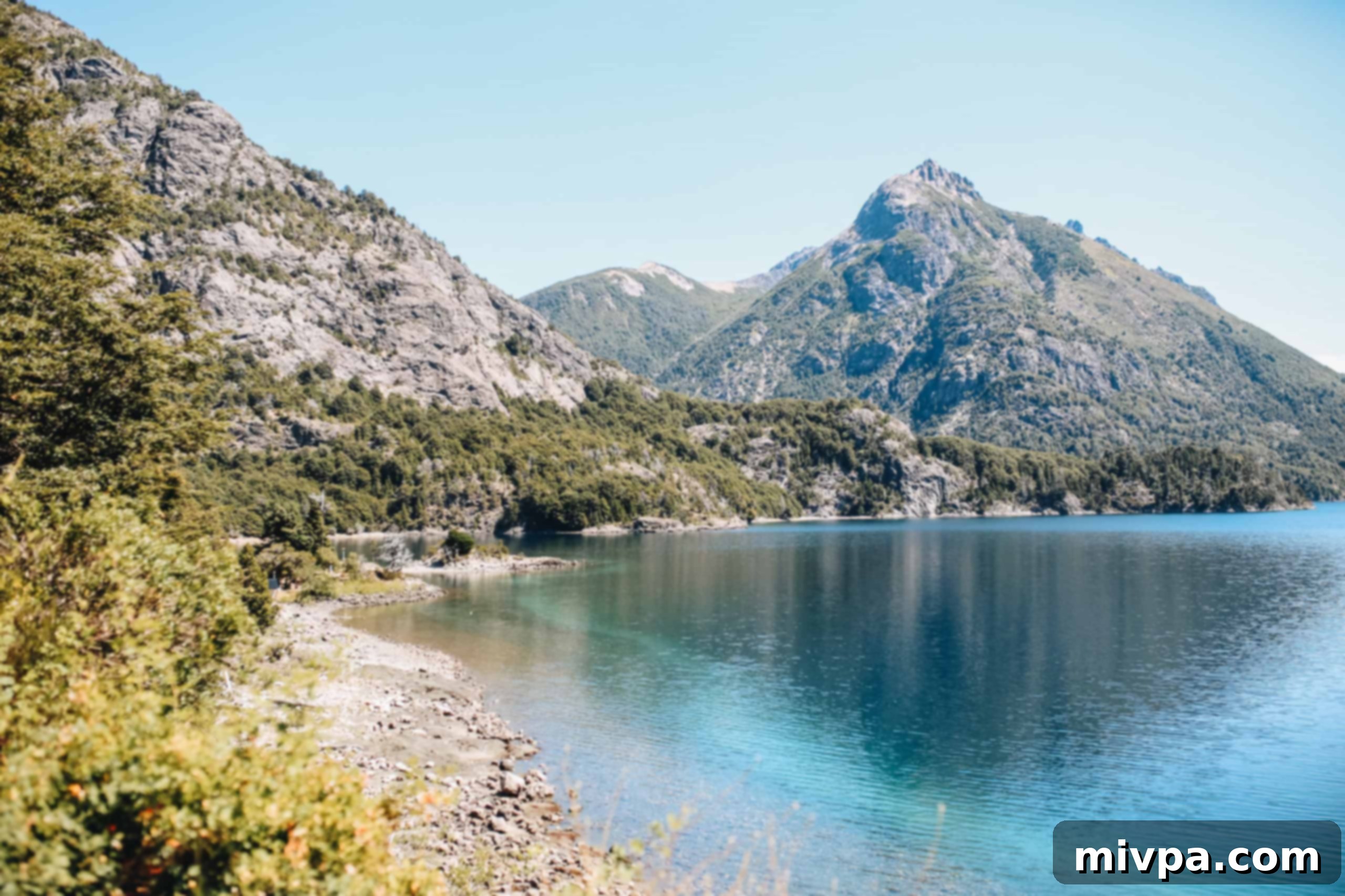 A pristine Patagonian river flowing through a valley
