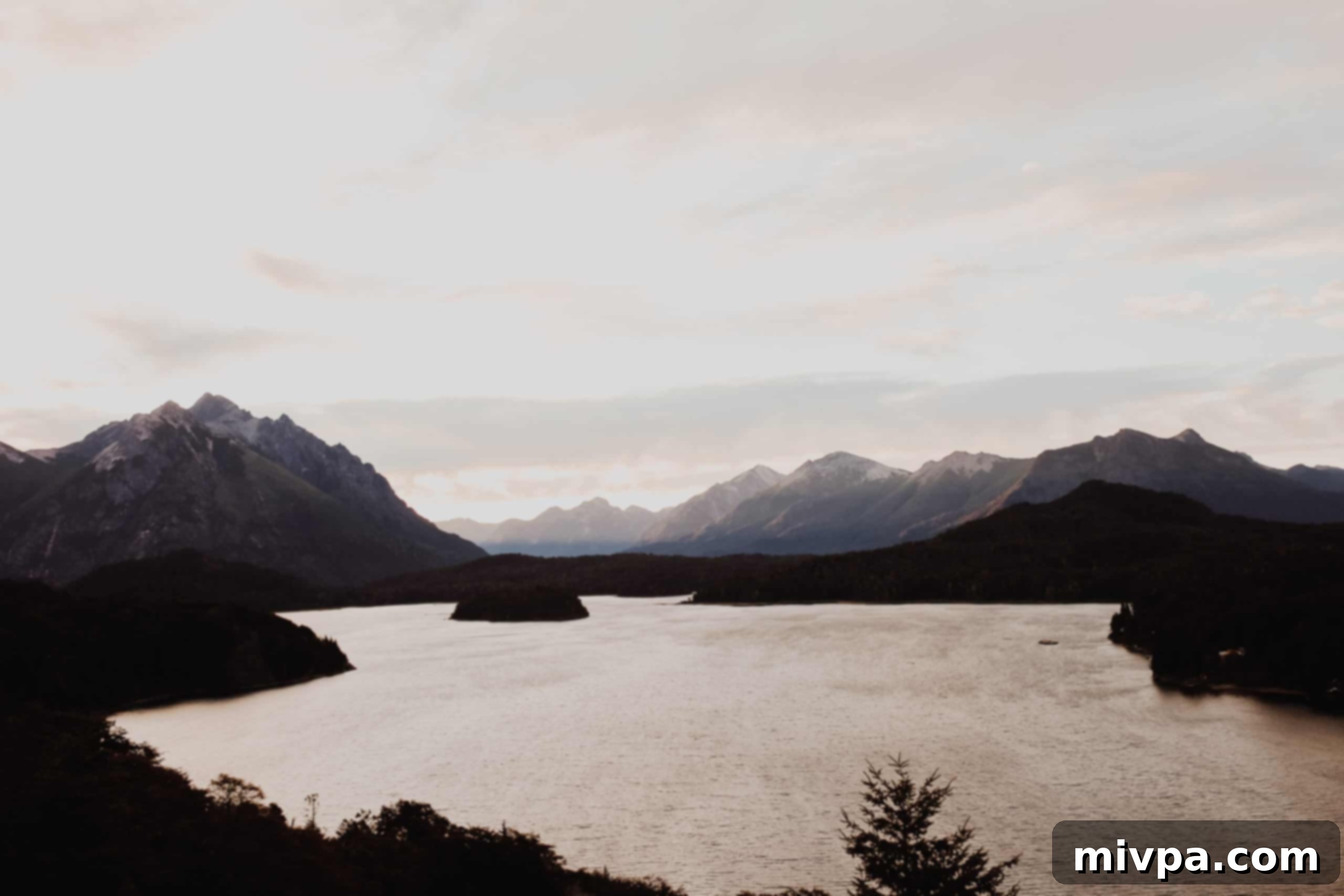 Stunning reflection of the sky in a calm Patagonian lake