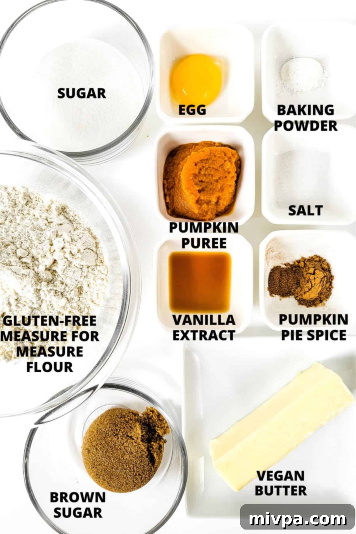 Copycat Gluten-Free Crumbl Cookie Recipe (Dairy-Free) Ingredients required for making gluten-free crumbl cookie recipe.