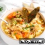 Comforting Gluten-Free Dairy-Free Chicken Noodle Soup 2 Gluten-Free Chicken Noodle Soup in a bowl