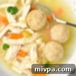 Perfect Gluten Free Dairy Free Matzo Ball Soup 2 A bowl of delicious gluten-free matzo ball soup.