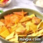 A bowl of homemade tortilla chips