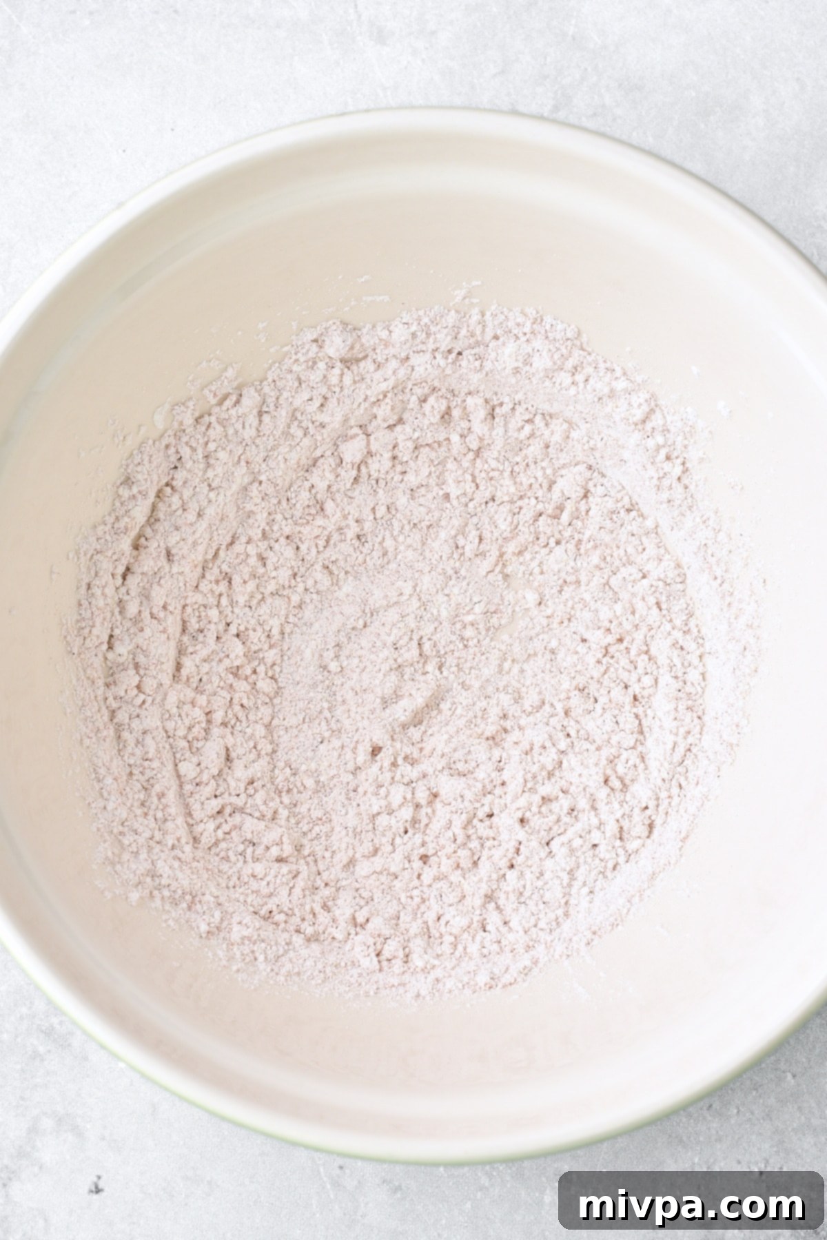 A bowl with flour mixture.
