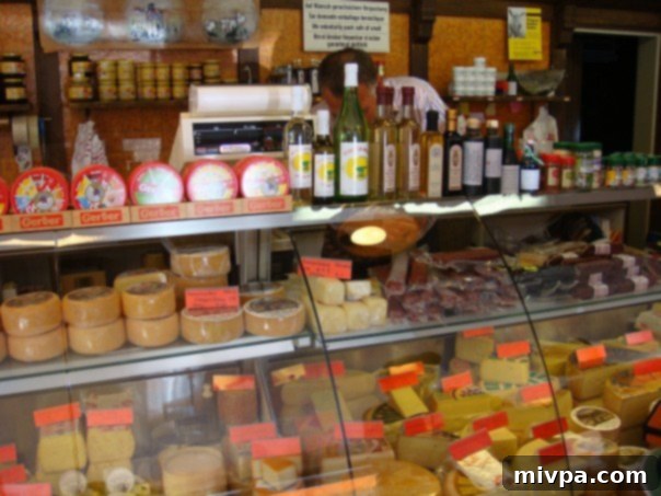 The Why Behind My Food Photography 8 An exquisite assortment of artisan cheeses displayed beautifully in a store in St. Gallen, Switzerland.