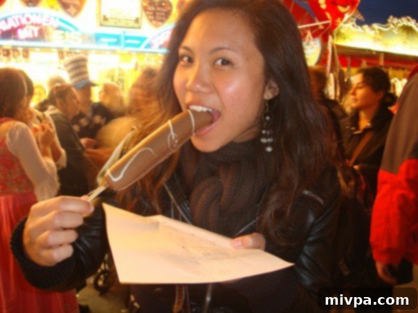 The Why Behind My Food Photography 10 A decadent chocolate-coated banana dessert enjoyed at Oktoberfest in Munich, October 2007.