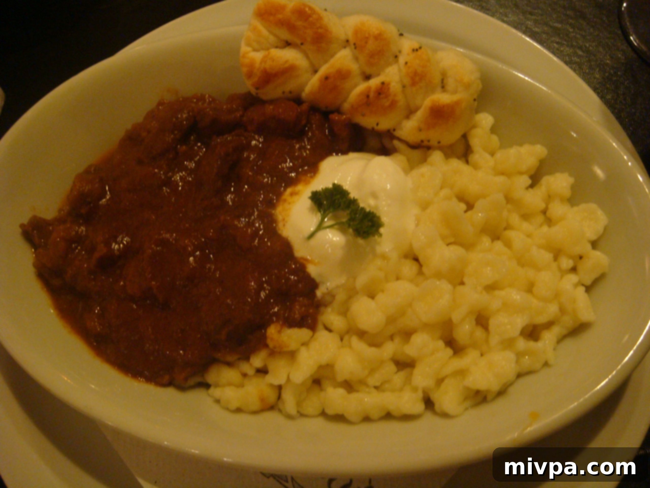 Turandot's Unforgettable Hungarian Mutton Goulash 8 Delicious Mutton Goulash with Spatzle & Fresh Bread