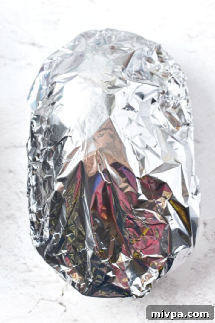 Foil covered bowl