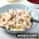 Quick Allergen-Friendly Cranberry Chicken Salad 2 A bowl of chicken cranberry salad