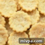 Simple Gluten-Free Ritz Style Crackers Dairy-Free Friendly 6 Up close view of gluten-free ritz crackers
