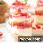 No Bake Gluten Free Strawberry Cheesecake Cups 3 Multiple strawberry cheesecake cups