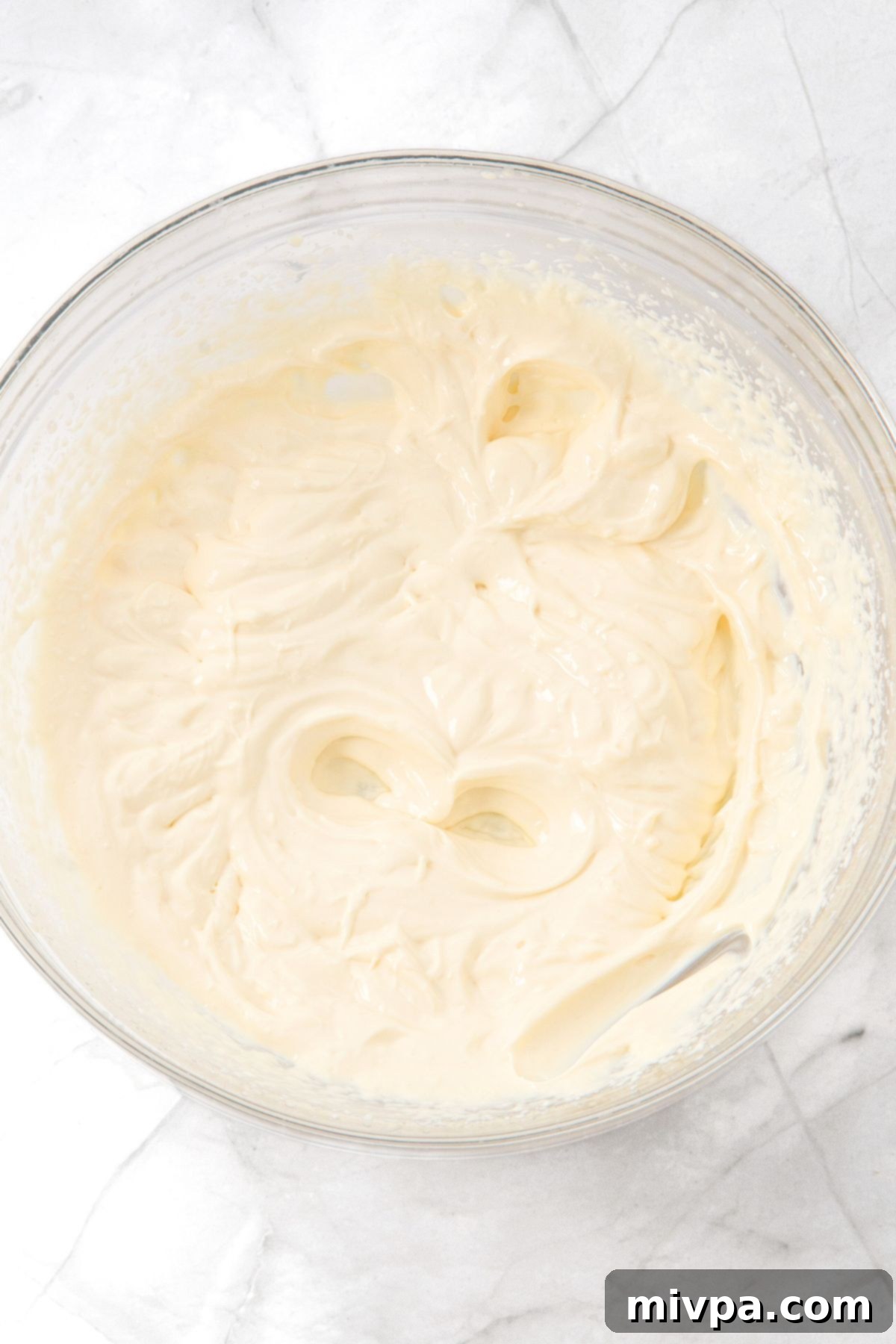 Strawberry Cheesecake Dessert Cups (Gluten-Free, No-Bake) Cream cheese mixture in bowl