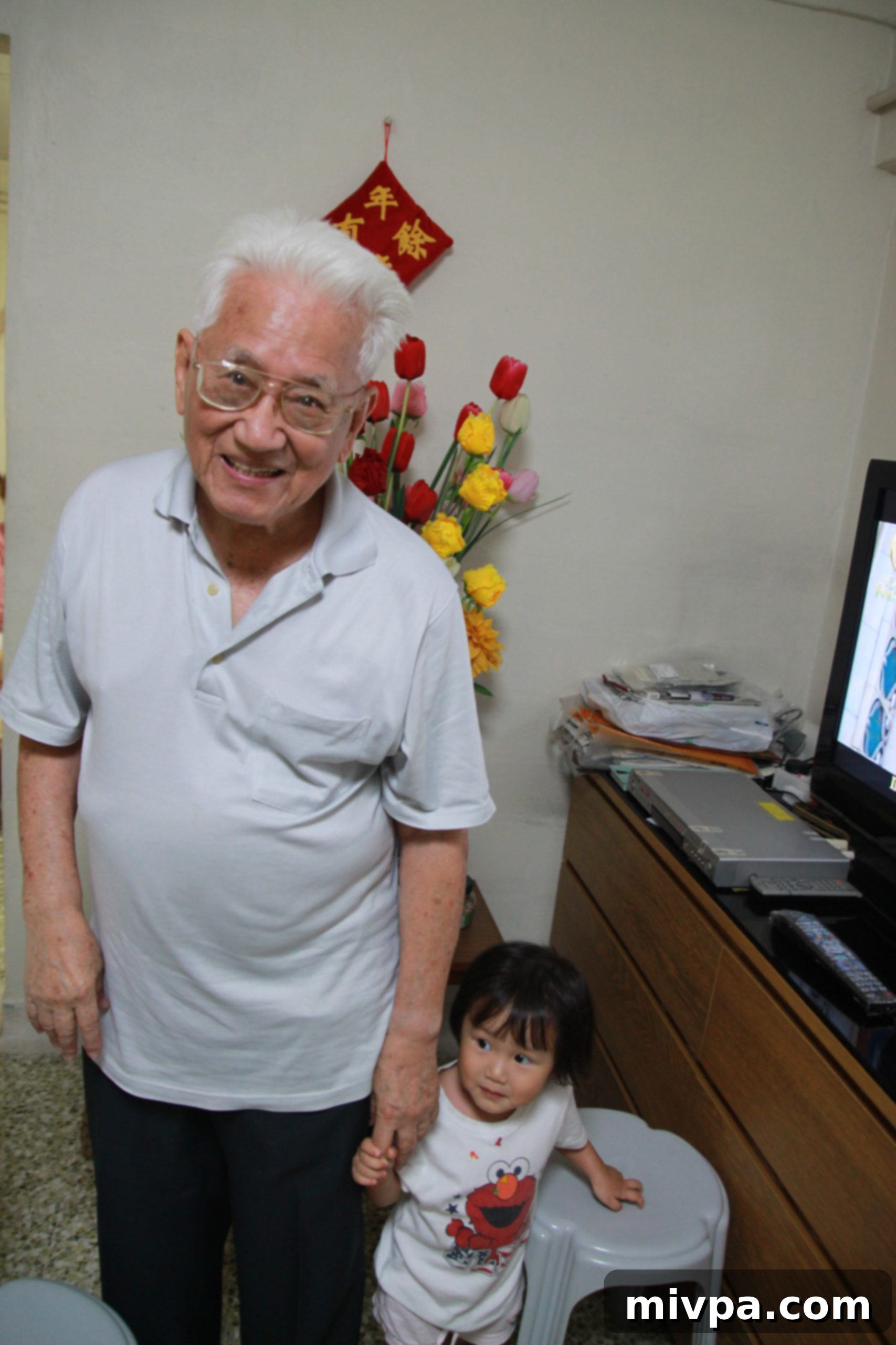 Relatives celebrating Chinese New Year together