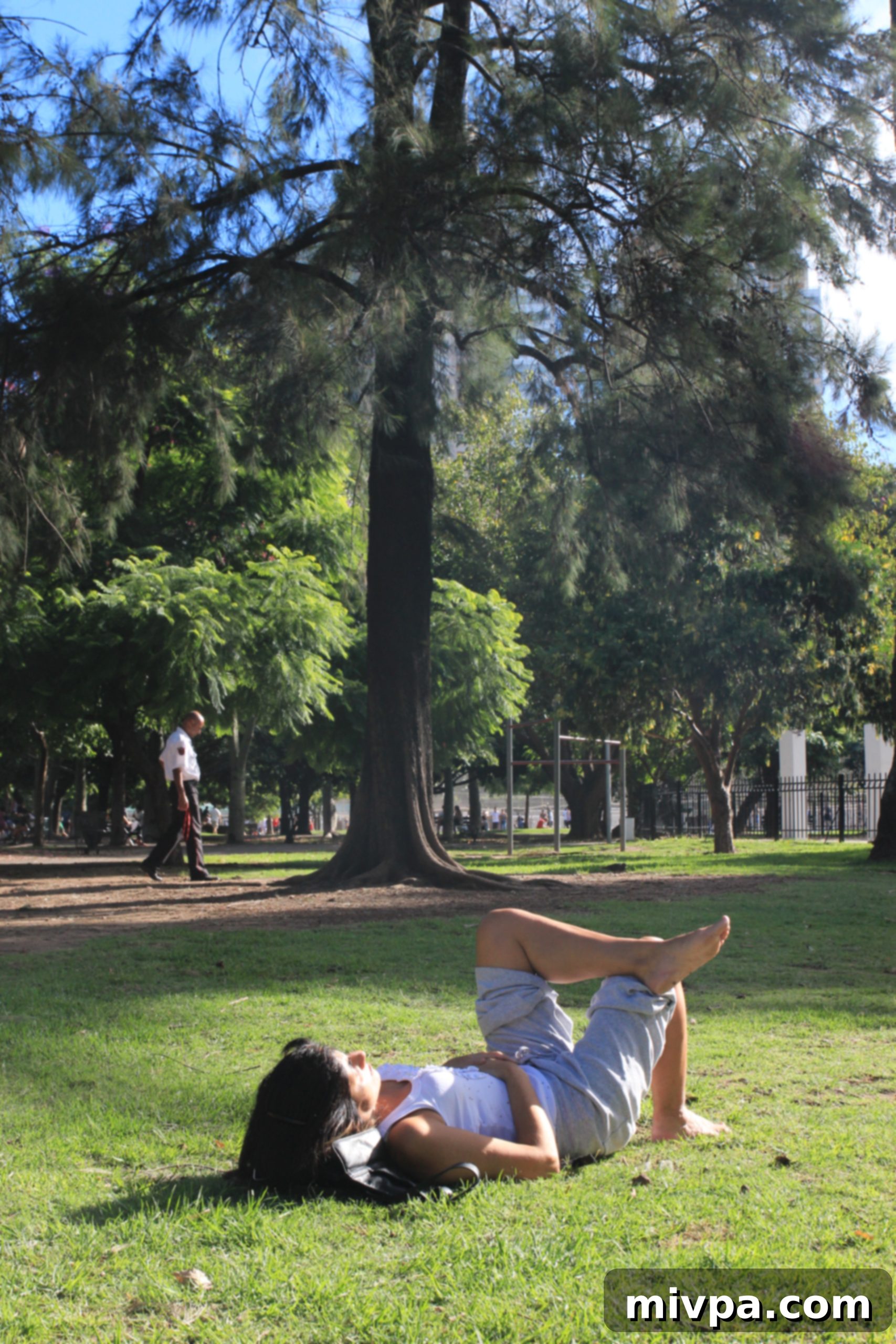 Close-up of a person enjoying the summer sun