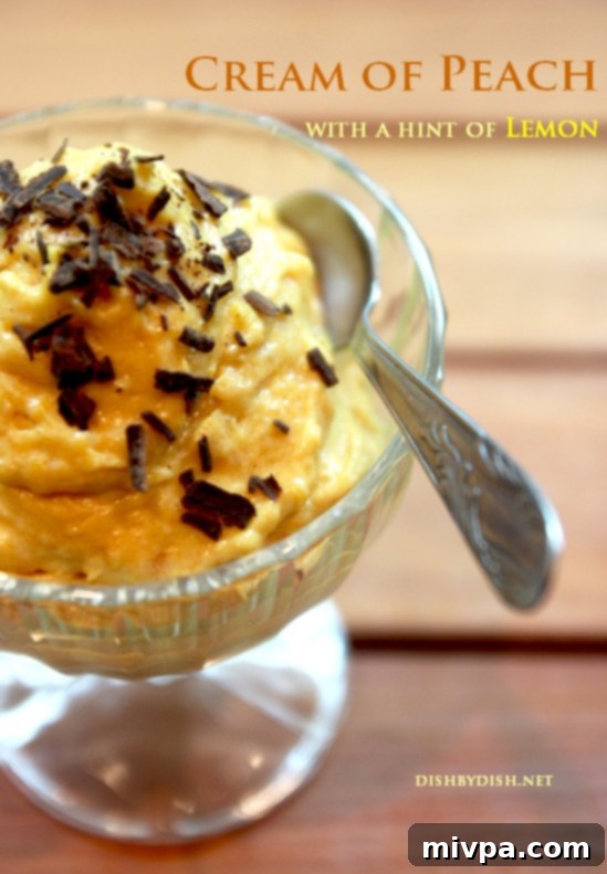 Cream of Peach with a Hint of Lemon - A Refreshing Dessert
