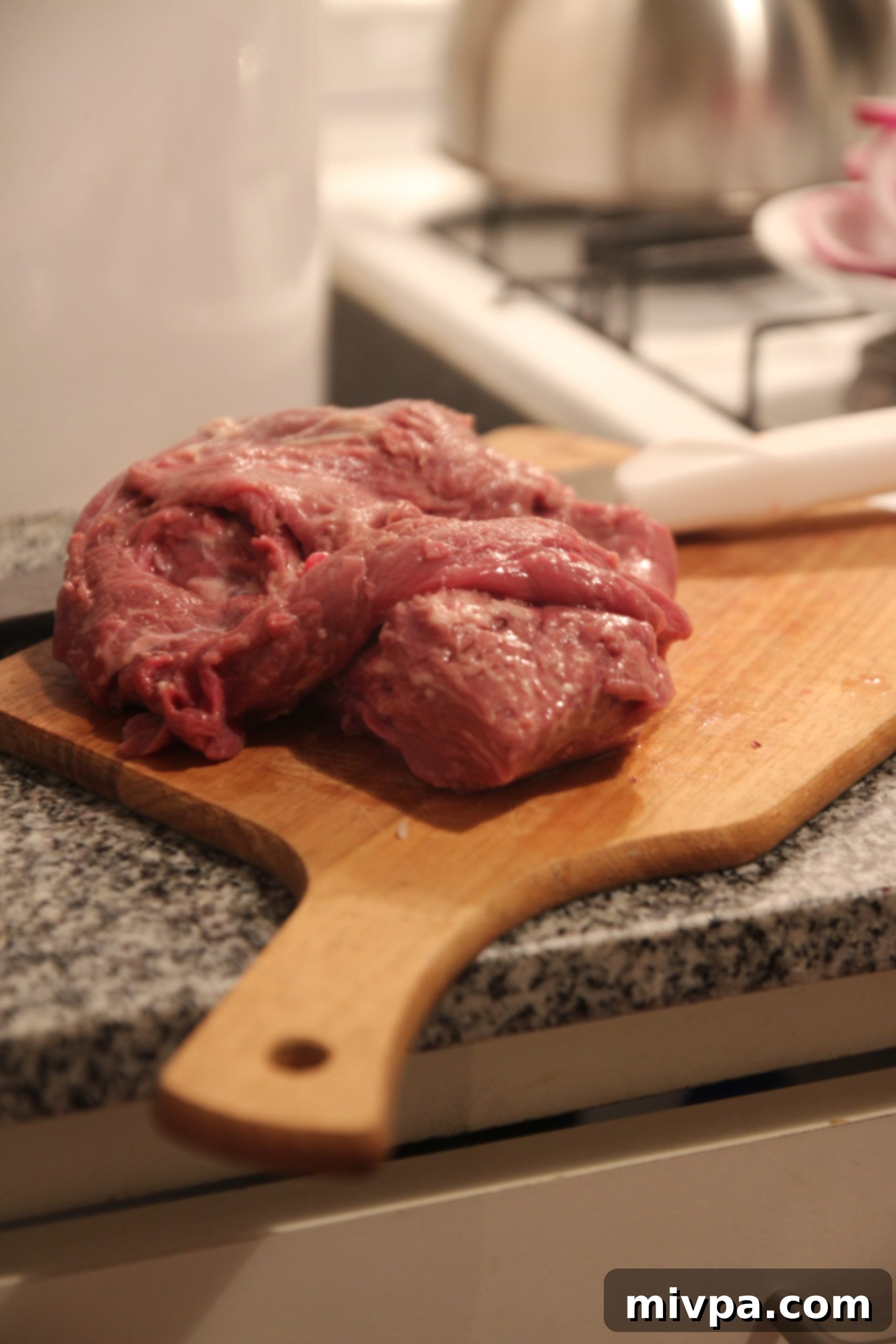 High-quality beef tenderloin, the main ingredient for Steak Tartare