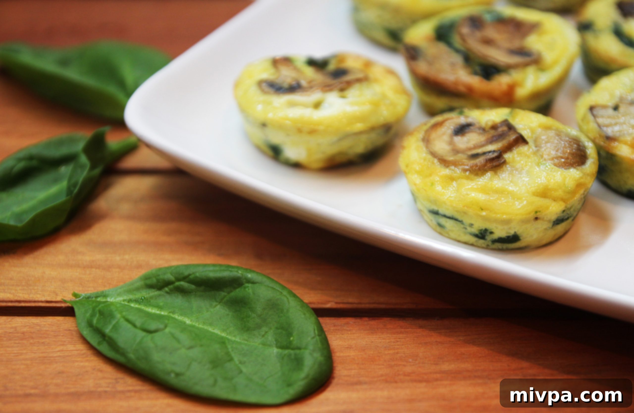 Mushroom Spinach Quiche Cups, a perfect snack