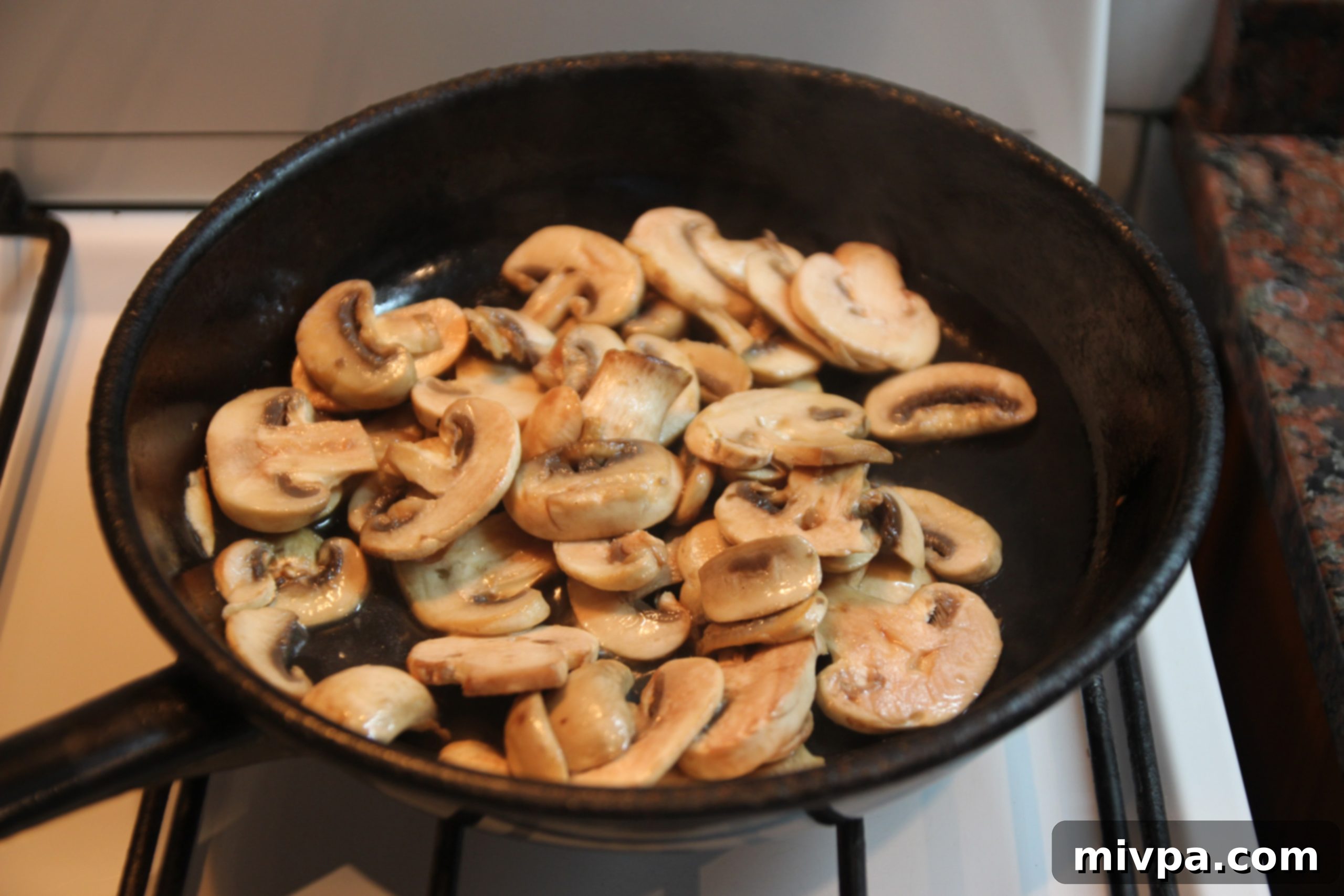 Perfectly browned sautéed mushrooms