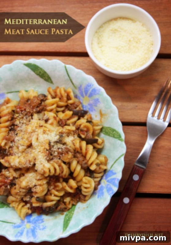 Mediterranean Meat Sauce Pasta