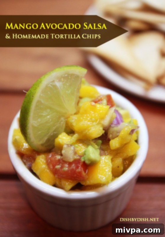 Mango Avocado Salsa & Homemade Tortilla Chips