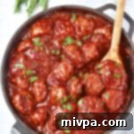 Succulent Cranberry Meatballs Gluten and Dairy Free 2 A skillet full of cranberry meatballs